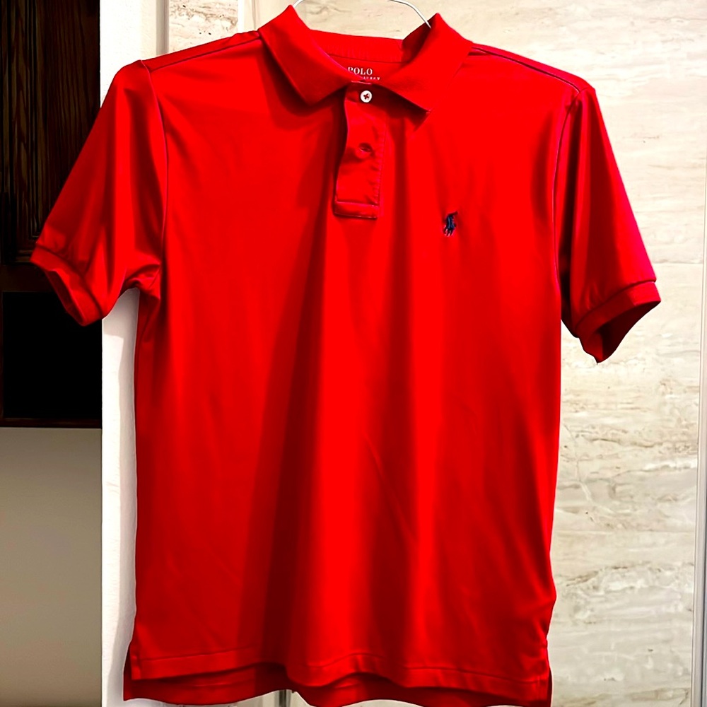 Boys Red Polo Dryfit Short Sleeve